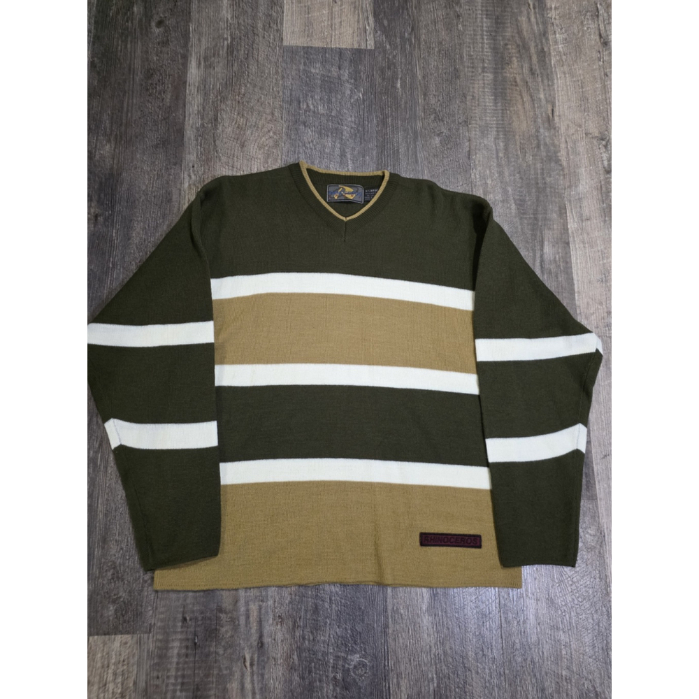 Rhinoceros Sports Striped Sweater Size XL